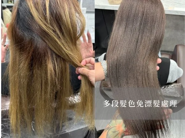 布丁頭多段色不用漂的髮色染髮