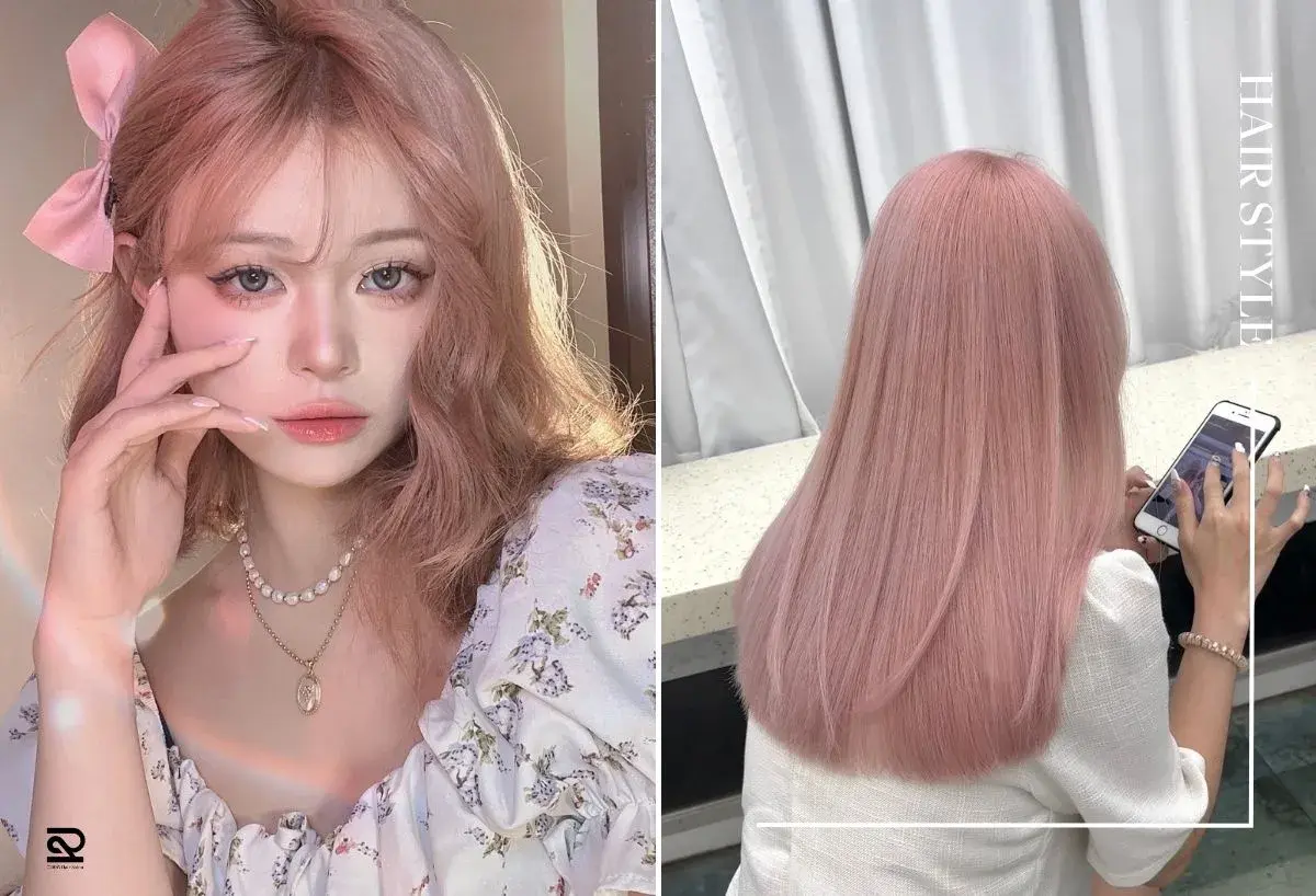 染髮染髮顏色染頭髮顏色粉色頭髮