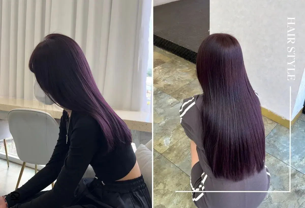 染髮染髮顏色染頭髮顏色黑加侖紫
