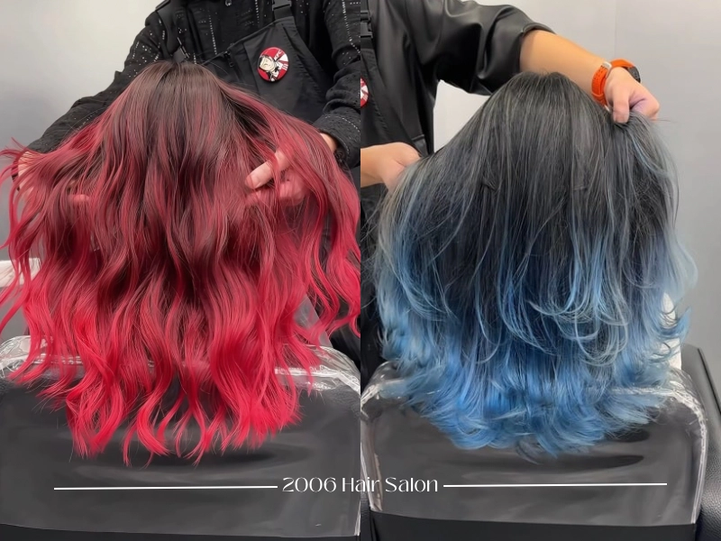 台中北屯 2006 Hair 文心店 女生白髮共存 巴黎畫染 成品照